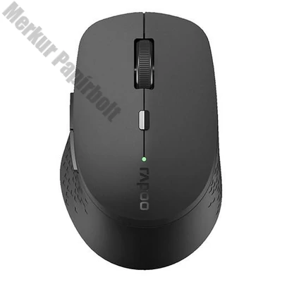 Egér vezeték nélküli RAPOO M300 bluetooth 2,4 GHz 6 gombos sötétszürke