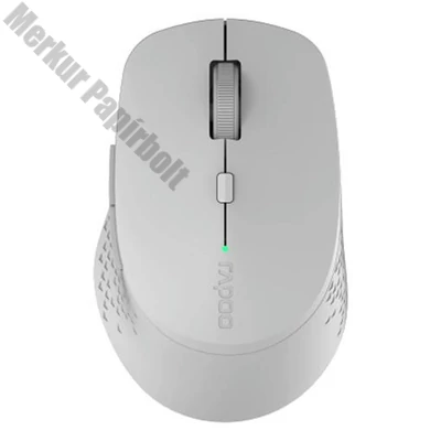 Egér vezeték nélküli RAPOO M300 bluetooth 2,4 GHz 6 gombos világosszürke