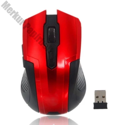 Egér vezeték nélküli SILVERLINE RF-107 USB piros
