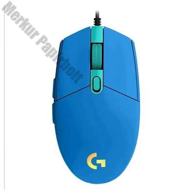 Egér vezetékes LOGITECH G203 LightSync USB 6 gombos 8000 DPI kék