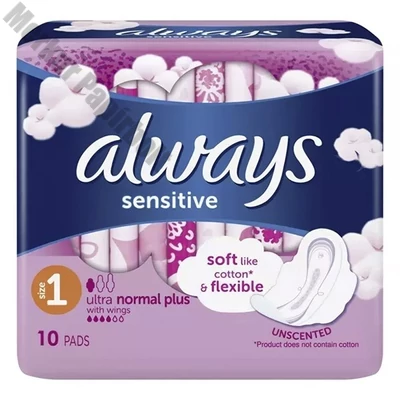 Egészségügyi betét ALWAYS Sensitive ultra normál plus 10 darabos