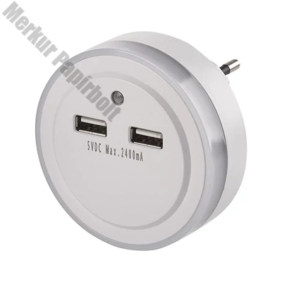 Éjjeli fény EMOS LED 2xUSB fehér