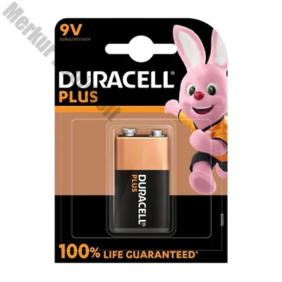 Elem DURACELL MN 1604 K1 Plus 9V 1-es
