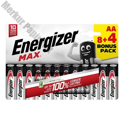 Elem ceruza ENERGIZER "Max" AA 8+4 darabos