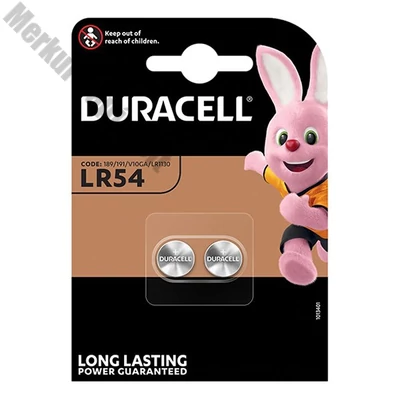 Gombelem DURACELL LR54 2-es