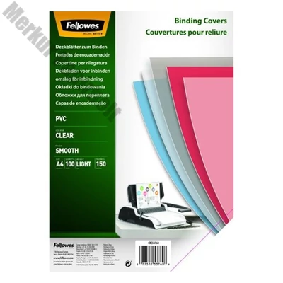 Előlap FELLOWES A/4 150 mikron víztiszta 100/csom
