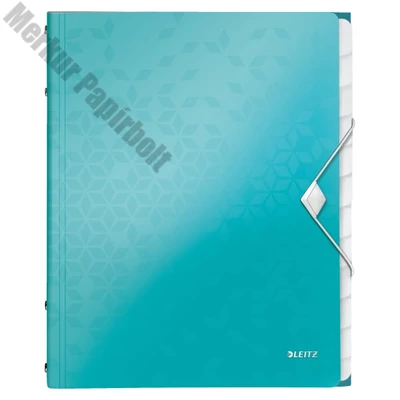 Előrendező LEITZ Wow A/4 PP 12 részes jégkék