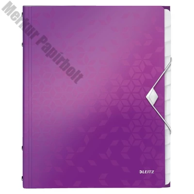 Előrendező LEITZ Wow A/4 PP 12 részes lila