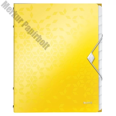 Előrendező LEITZ Wow A/4 PP 12 részes sárga
