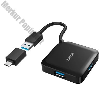 Elosztó HUB HAMA USB 3.2 + 4xUSB 3.2
