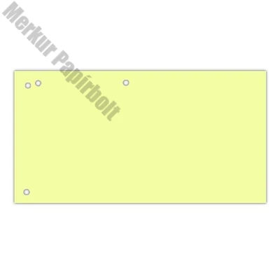Elválasztócsík DONAU 105x235 mm karton sárga 100 darabos