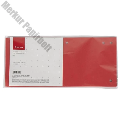 Elválasztócsík OPTIMA 105x240mm piros 10 darabos