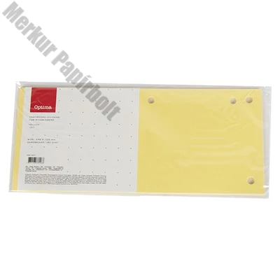Elválasztócsík OPTIMA 105x240mm sárga 10 darabos