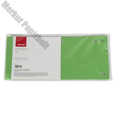 Elválasztócsík OPTIMA 105x240mm zöld 10 darabos