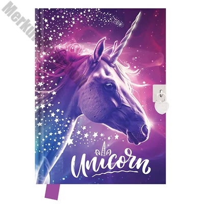 Emlékkönyv JUNIOR Unicorn szív alakú lakattal