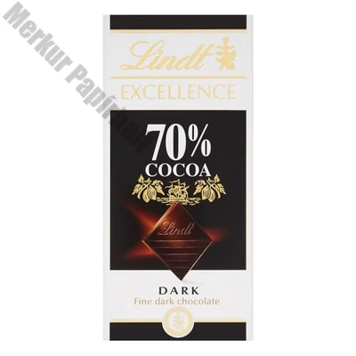 Étcsokoládé táblás LINDT Excellence 70%-os kakaótartalom 100 g