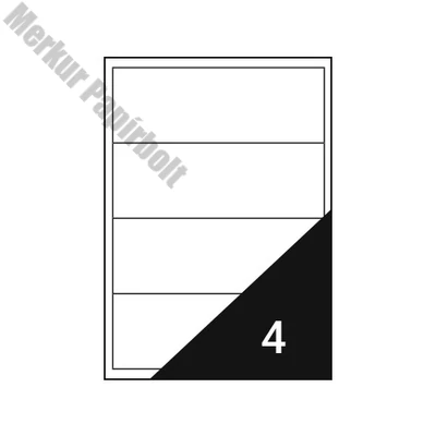 Etikett FORTUNA 192x61mm univerzális iratrendezőre 400 címke/doboz 100 ív/doboz