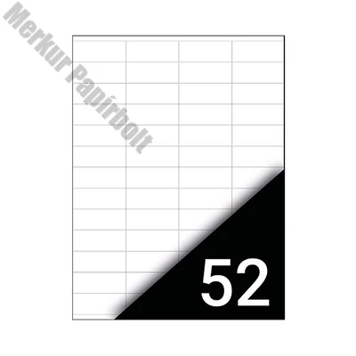 Etikett FORTUNA 52,5x21,2mm univerzális 5200 címke/doboz 100 ív/doboz