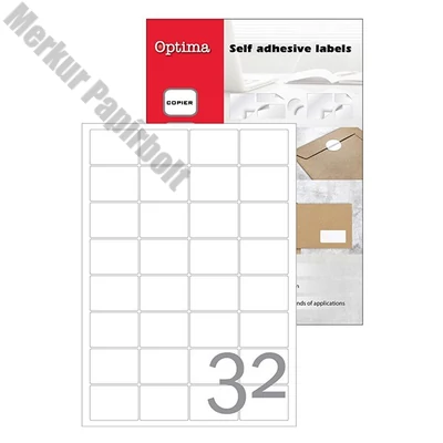 Etikett OPTIMA 32124 47,5x35mm 3200 címke/doboz 100 ív/doboz