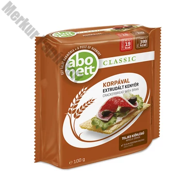 Extrudált kenyér ABONETT Classic teljes kiörlésű korpával 100 g