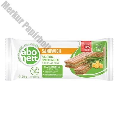 Extrudált kenyér ABONETT Sandwich gluténmentes sajttal és snidlinggel 26 g