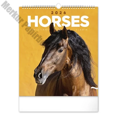 Falinaptár REALSYSTEM 300x340mm álló Horses 2026.