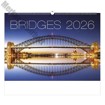 Falinaptár TOPTIMER T092 450x315mm fekvő Bridges 2026.