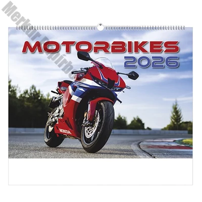 Falinaptár TOPTIMER T092 450x315mm fekvő Motorbikes 2026.