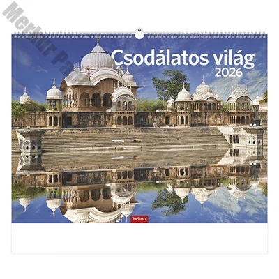 Falinaptár TOPTIMER T093 420x310mm fekvő Csodálatos világ 2026.