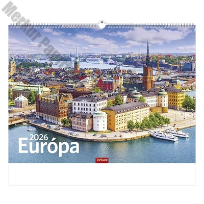 Falinaptár TOPTIMER T093 420x310mm fekvő Európa 2026.