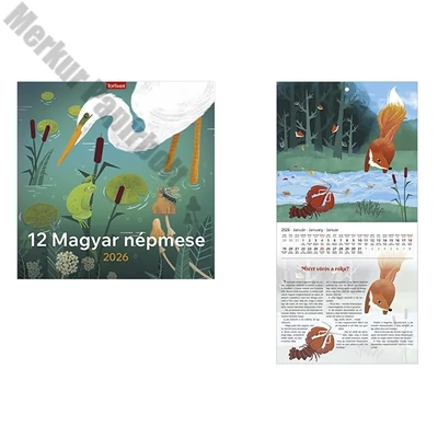 Falinaptár TOPTIMER T098 290x580mm álló 12 Magyar népmese 2026.