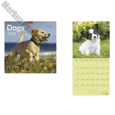 Falinaptár TOPTIMER T098 290x580mm álló Dogs 2026.