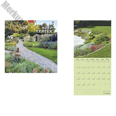 Falinaptár TOPTIMER T098 290x580mm álló Szép kertek 2026.