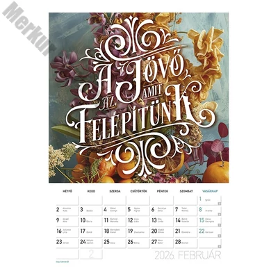 Falinaptár spirálozott  LIZZY CARD B/4 álló Motiváció 2026.