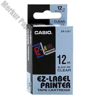 Feliratozó szalag CASIO XR-12YW1 12mmx8m sárga alapon fekete írásszín