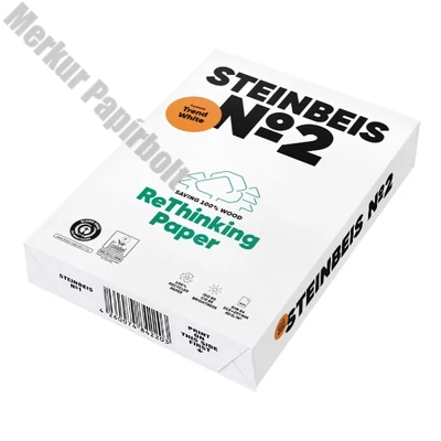 Fénymásolópapír STEINBEIS NO 2. ISO 80-s A/4 újrahasznosított 80 g 500 ív/csomag