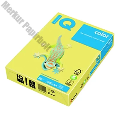 Fénymásolópapír színes IQ Color A/4 80 g trend citrom ZG34 500 ív/csomag