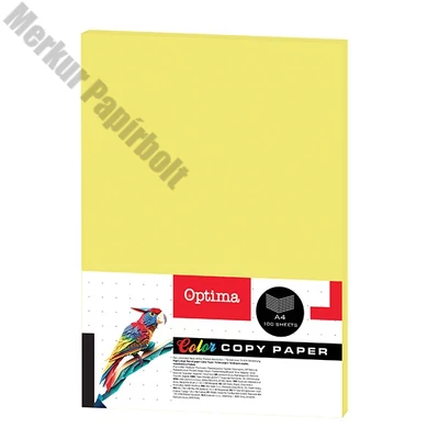 Fénymásolópapír színes OPTIMA A/4 75 g neon sárga 100 ív/csomag