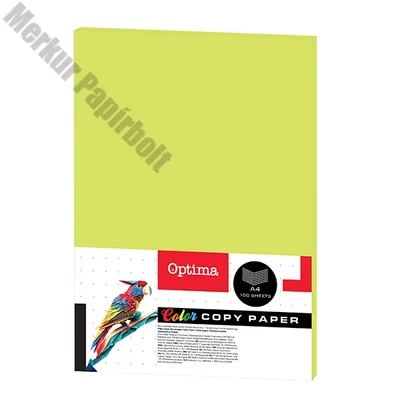 Fénymásolópapír színes OPTIMA A/4 75 g neon zöld 100 ív/csomag