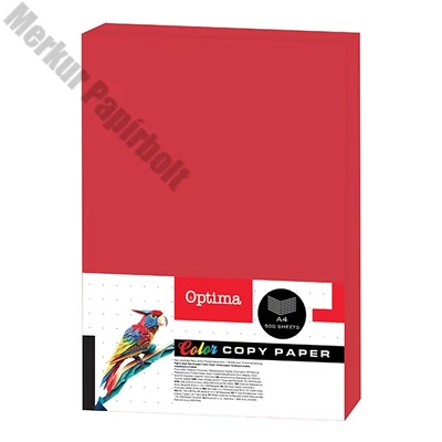 Fénymásolópapír színes OPTIMA A/4 80 g piros 500 ív/csomag