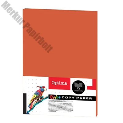 Fénymásolópapír színes OPTIMA A/4 80 g téglavörös 100 ív/csomag