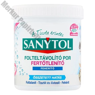 Fertőtlenítő folteltávolító por SANYTOL textíliákhoz 450 g