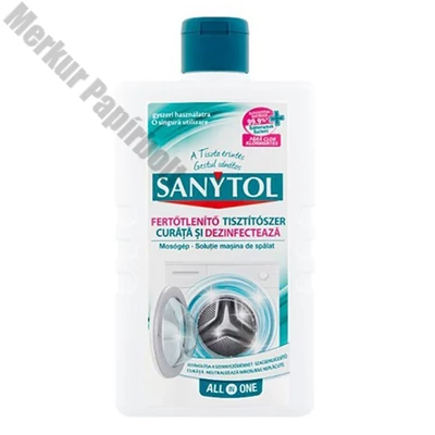 Fertőtlenítő mosógép tisztító SANYTOL 250ml