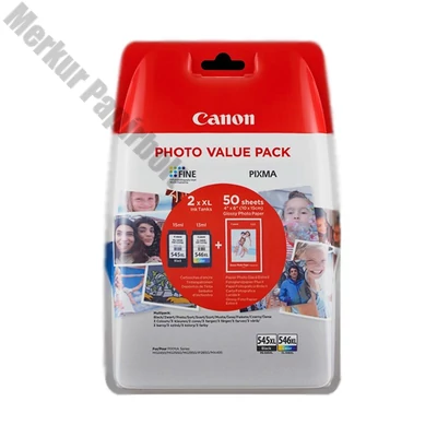 Festékpatron CANON PG-545XL/CL-546XL Multipack + 10x15 GP-501 fotópapír