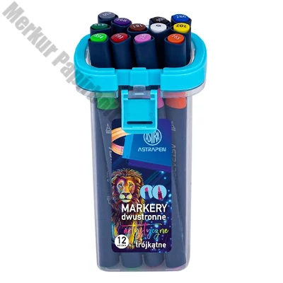 Filctoll ASTRA PEN háromszögletű kétvégű 12 színű