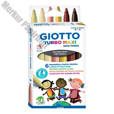 Filctoll GIOTTO Turbo maxi bőrtónus színek 6 darabos