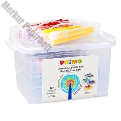Filctoll PRIMO színes 12 színű 120 darabos kerek, műanyag tartóban