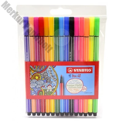 Filctoll STABILO Pen 68 10+5 neon készlet