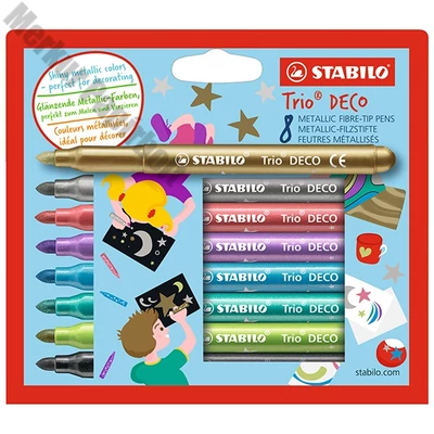 Filctoll STABILO Trio Deco 8 darabos