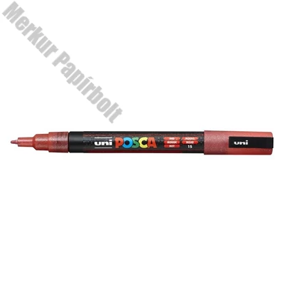 Filctoll UNI Posca PC-3ML csillámló piros